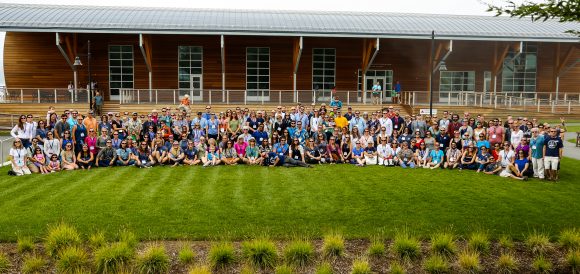 Photo of all attendees of the Williams-Mystic 40th reunion in 2017